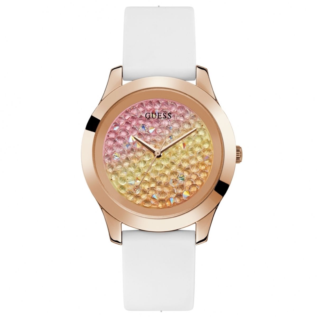 GUESS - Reloj Guess Crush W1223L3 Blanco De Silicona Para Mujer