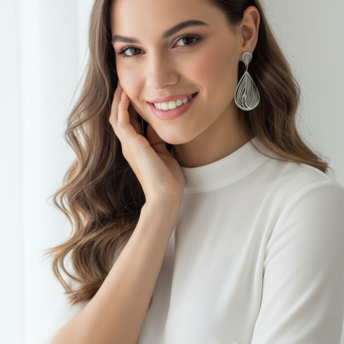 GENERICO - ARETES PLUMA EN PLATA