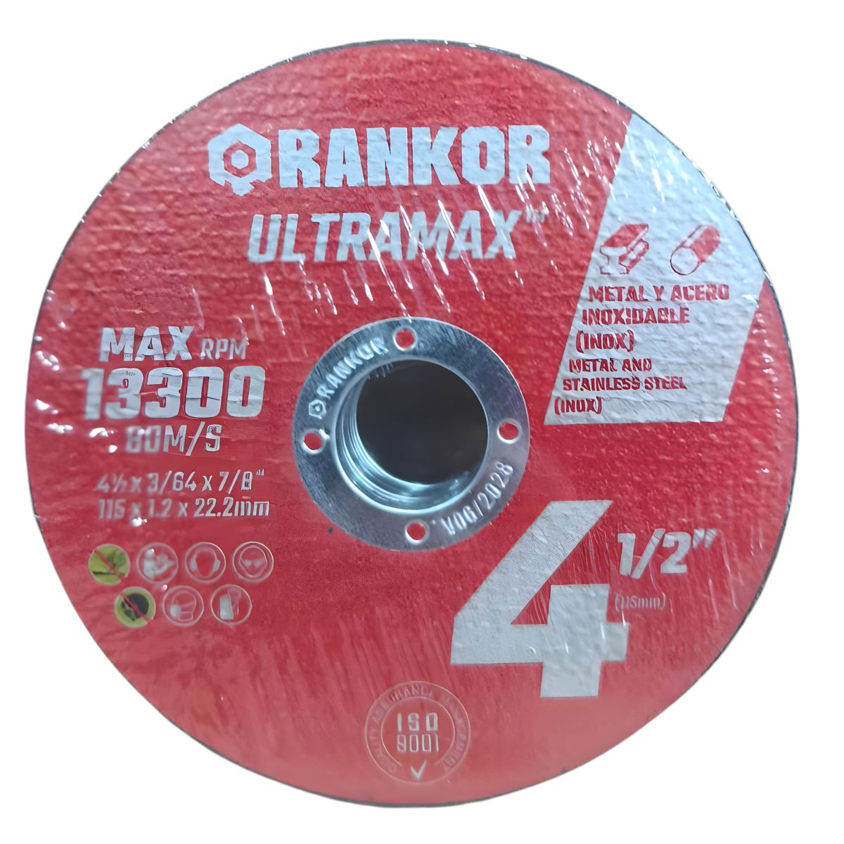 RANKOR - DISCO DE CORTE P/METAL 4 1/2 X 3/64X 7/8 (50 UNDS) RANKOR - RCW9111501
