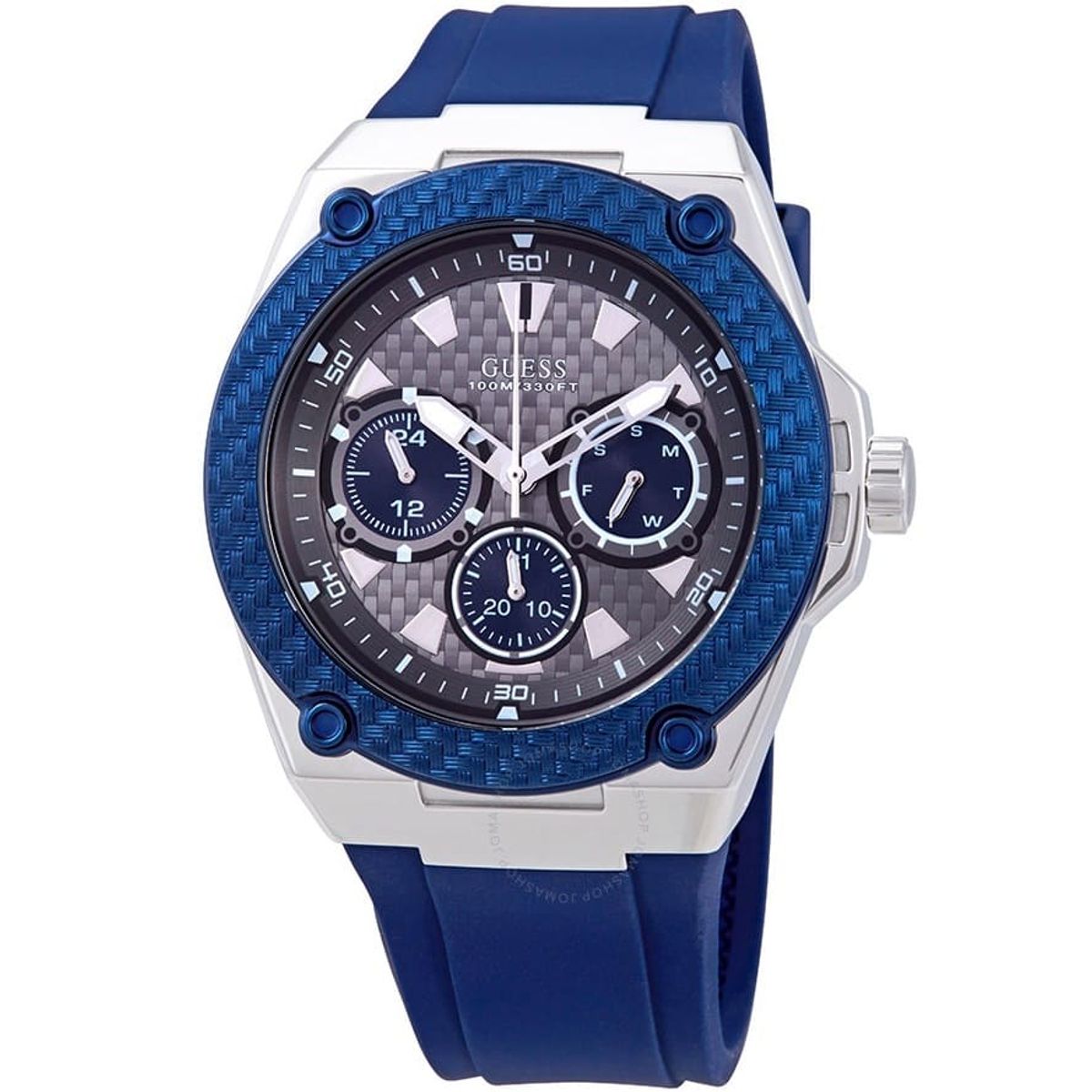 GUESS - Reloj Guess Legacy W1049G1 Azul De Silicona Para Hombre