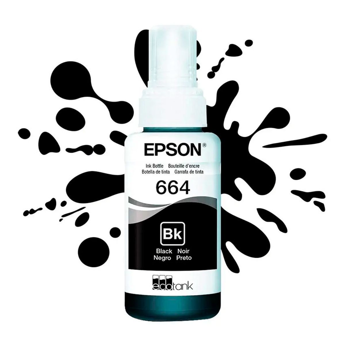 EPSON - Botella de Tinta Epson Negra T664  Alto Rendimiento Original