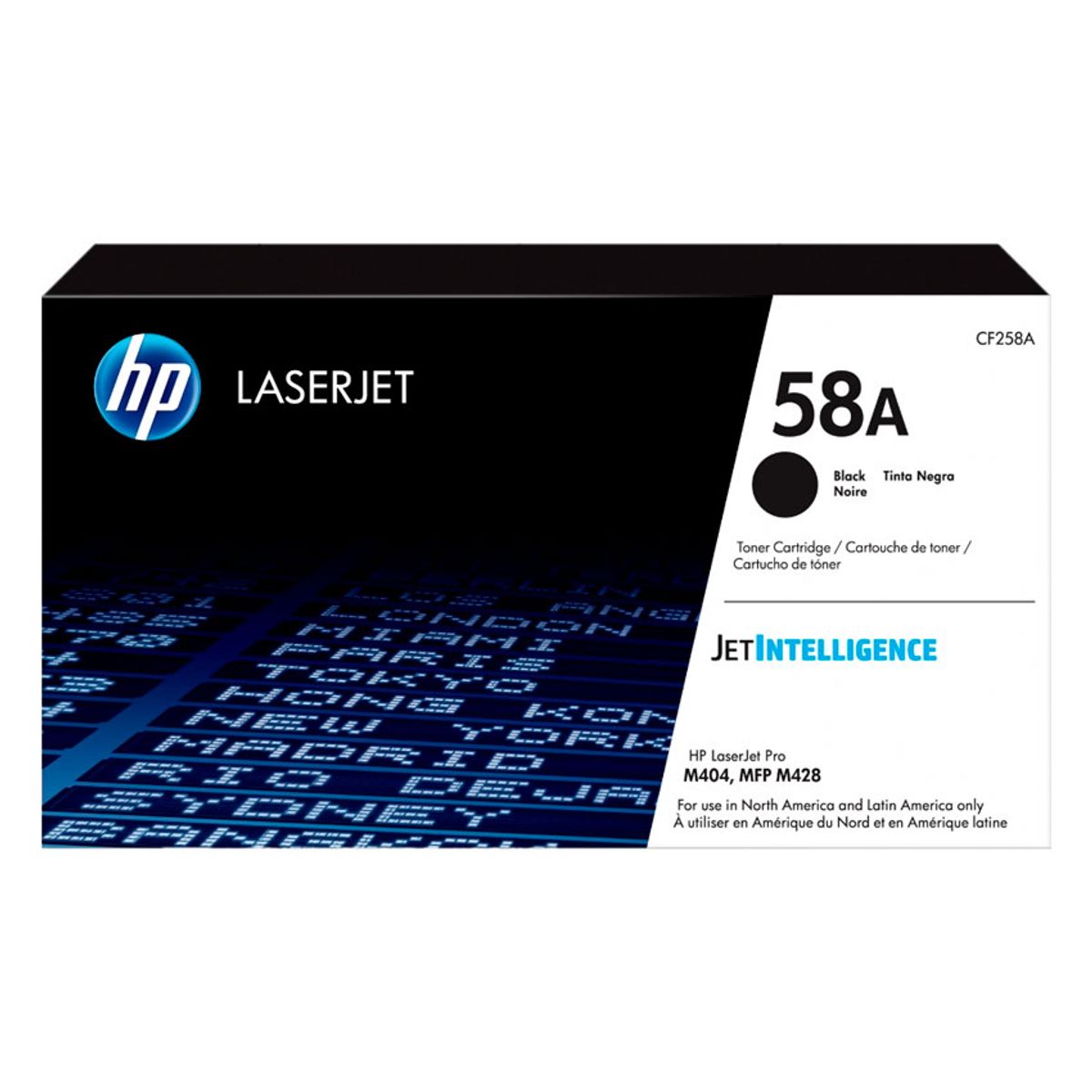 HP - Tóner Original HP 58A CF258A Negro para LaserJet Pro M404 M428