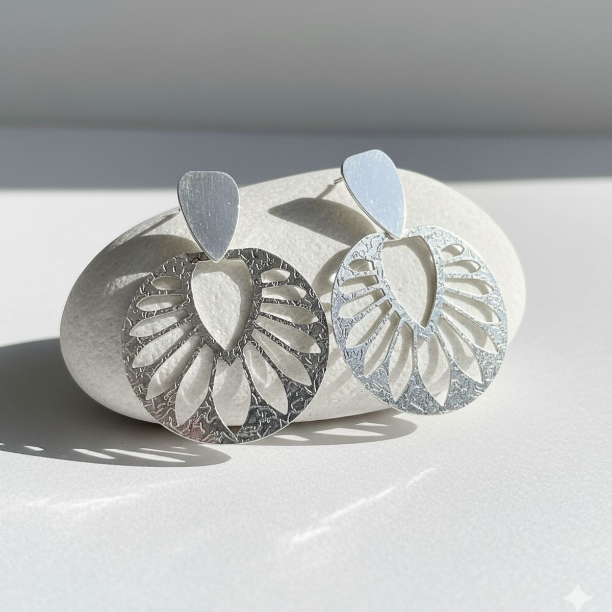 GENERICO - ARETES ABANICO EN PLATA 925