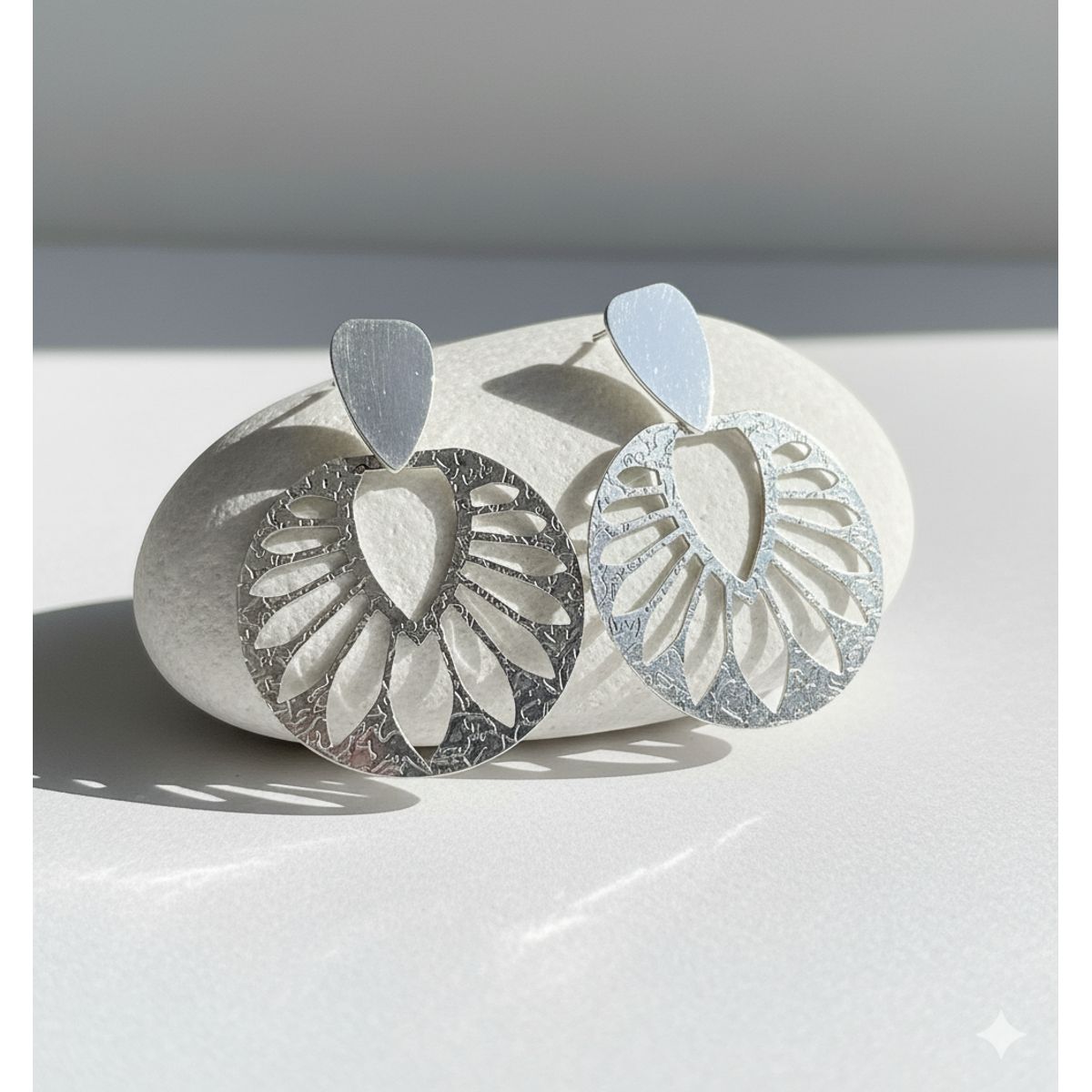 GENERICO - ARETES ABANICO EN PLATA 925