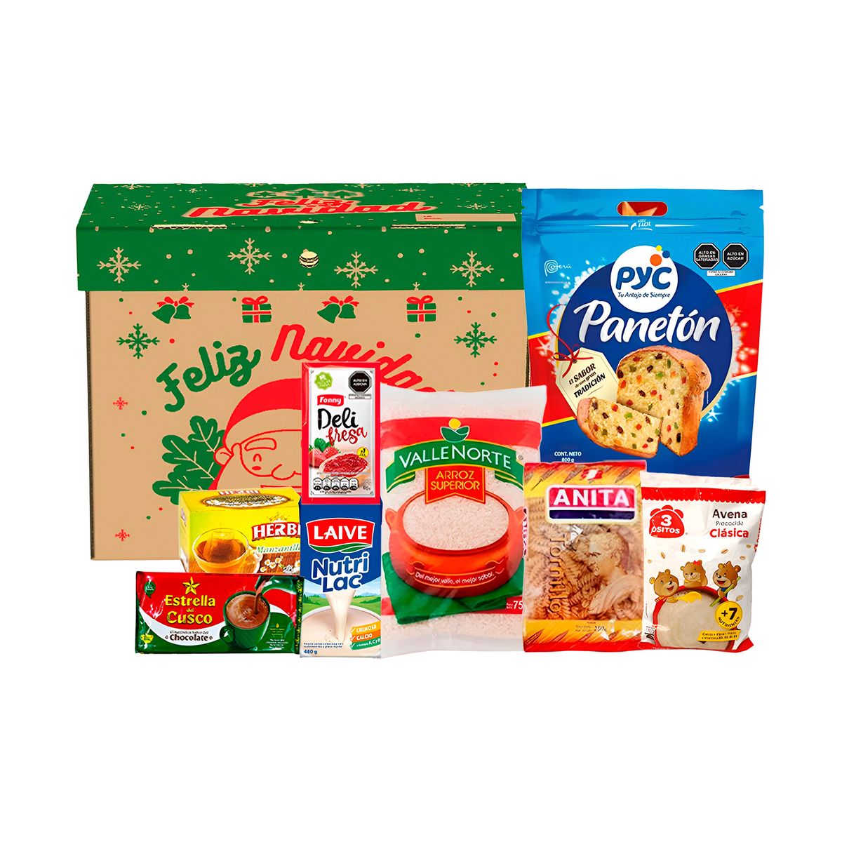 GENERICO - Canasta Navideña Kampana de 9 Productos Incluidos