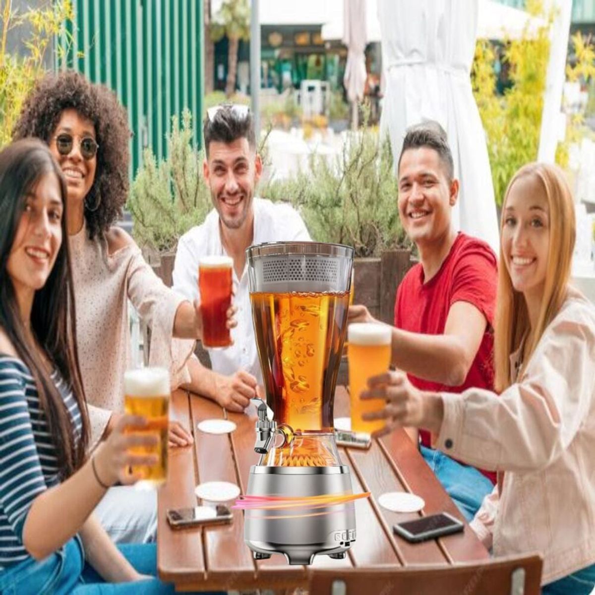 GENERICO - Dispensador Cerveza 25L con Parlante Blue