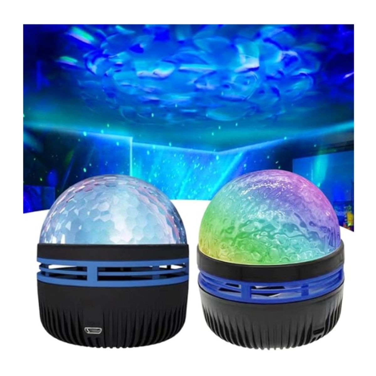 GENERICO - Mini Proyector Luces RGB Bola USB Psicodelica discoteca + Control