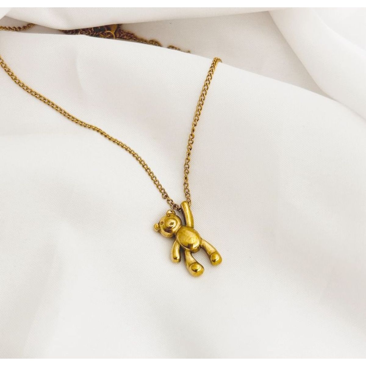 GENERICO - Collar Osito Dorado Acero inoxidable PVD