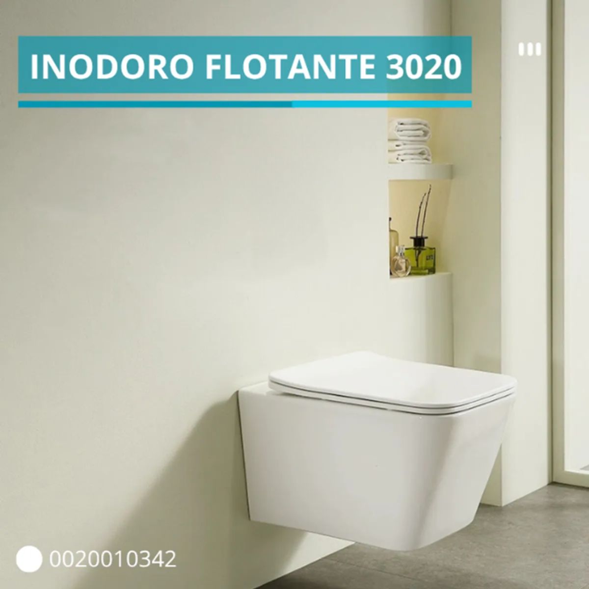 FRATELLI - INODORO FLOTANTE ASIENTO SOLO LUNA CUADRADA BLANCO