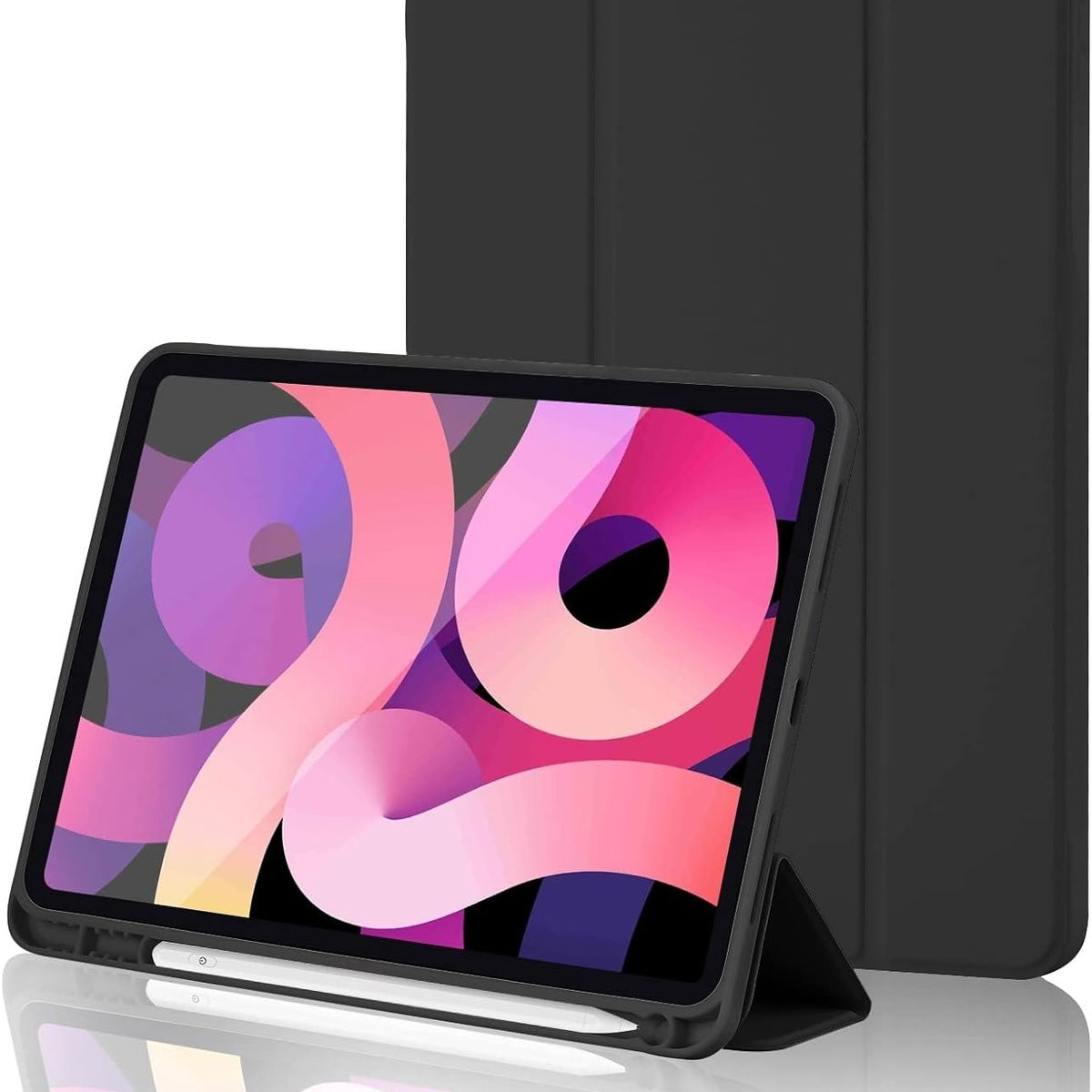 GENERICO - Funda Smart Case Portapencil Para iPad AIR 4 / 5 10.9" - NEGRO