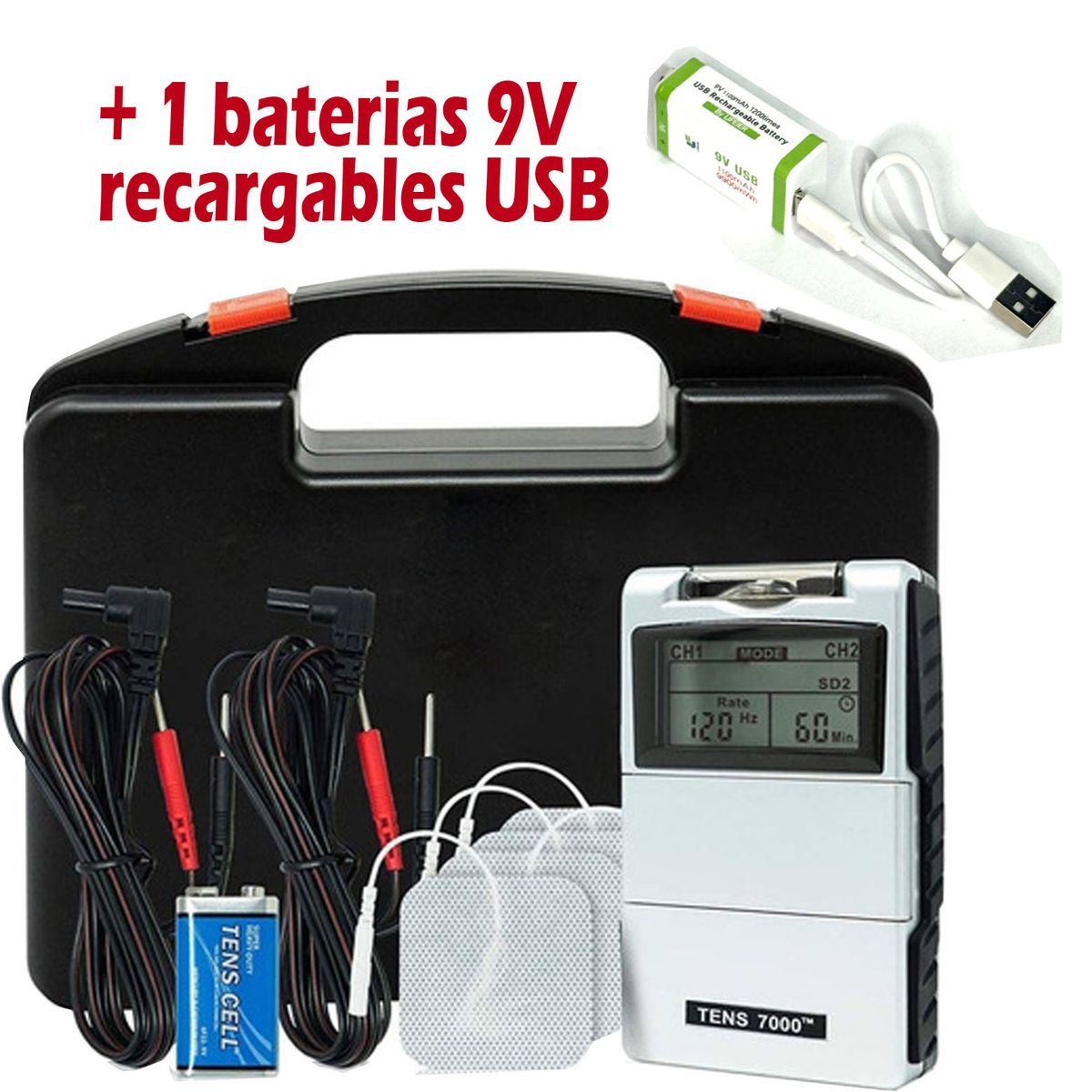 TENS - Tens 7000 con Batería Recargable USB