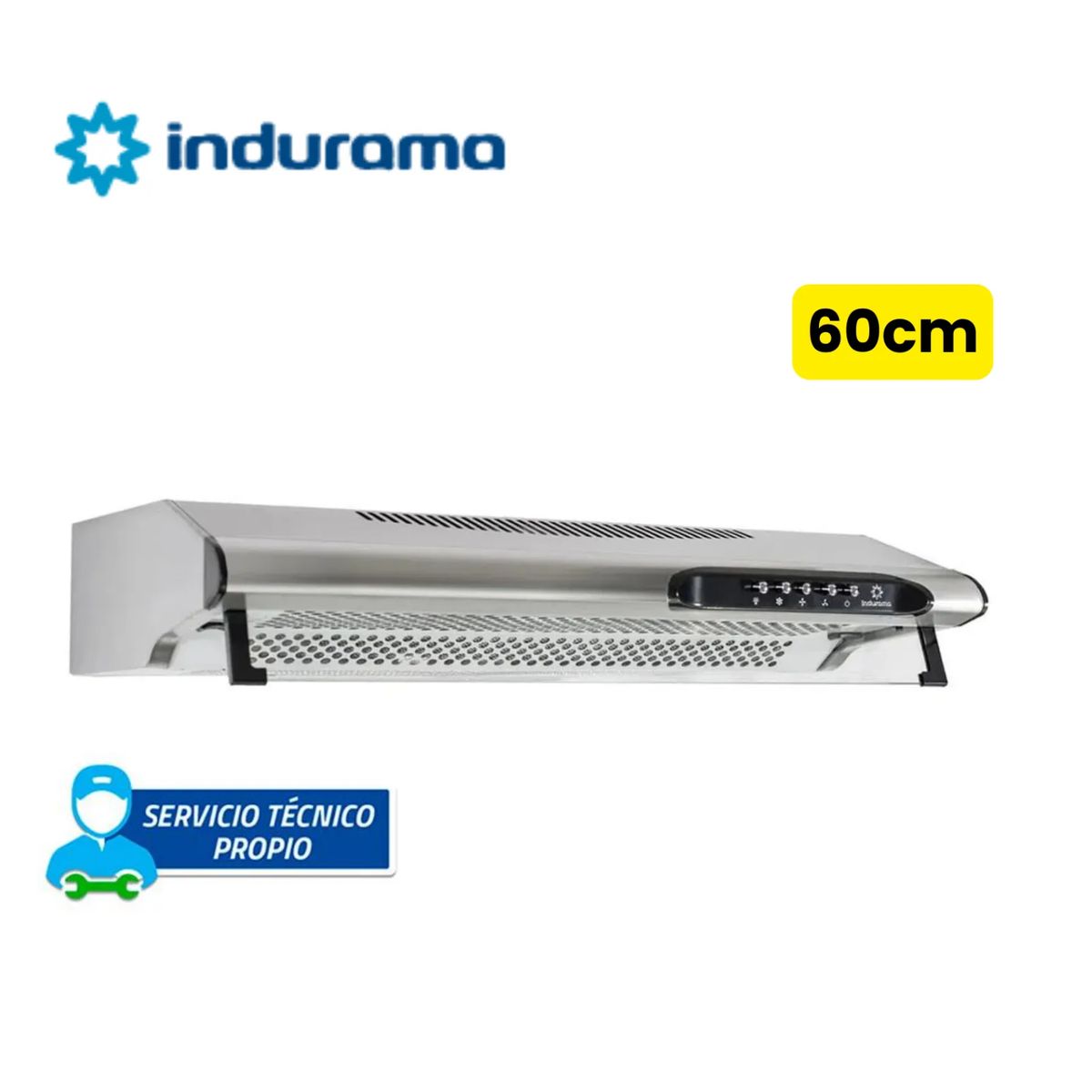INDURAMA - CAMPANA INDURAMA EXTRACTORA CEI-602CRP 3 VELOCIDADES SILVER