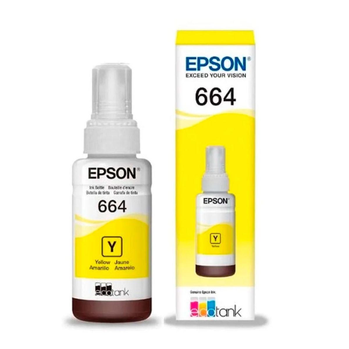 EPSON - Botella de Tinta Epson Amarillo T664  Original de Alto Rendimiento
