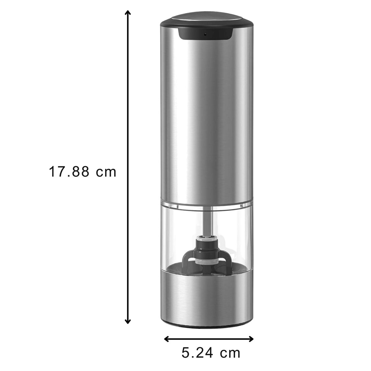 GENERICO - Molino de especias eléctrico de acero Inoxidable USB-C LED