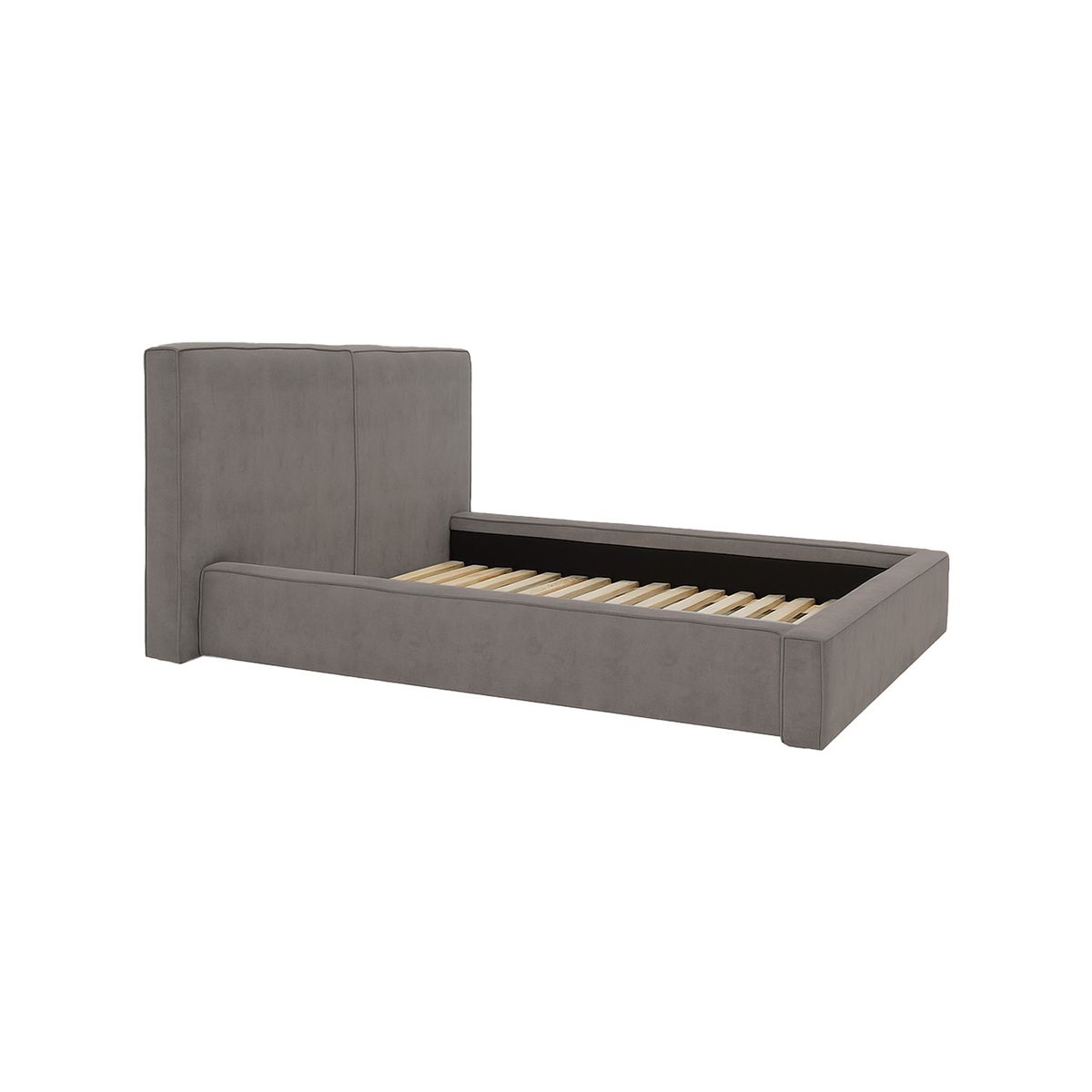 MUEBLES MACRUMO - Cama tapizada Lisa - King Beige oscuro