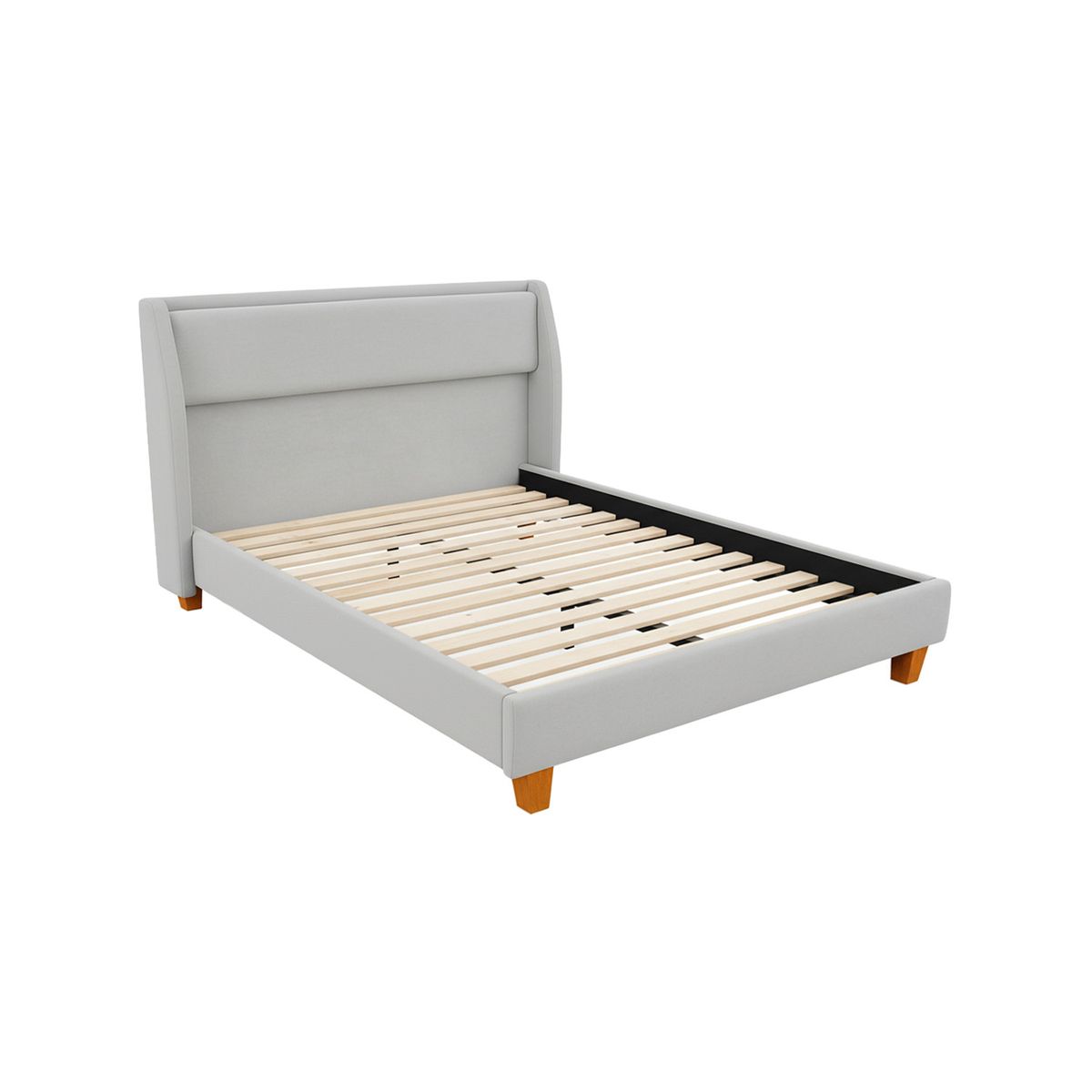MUEBLES MACRUMO - Cama tapizada Soria - 2plz Gris claro
