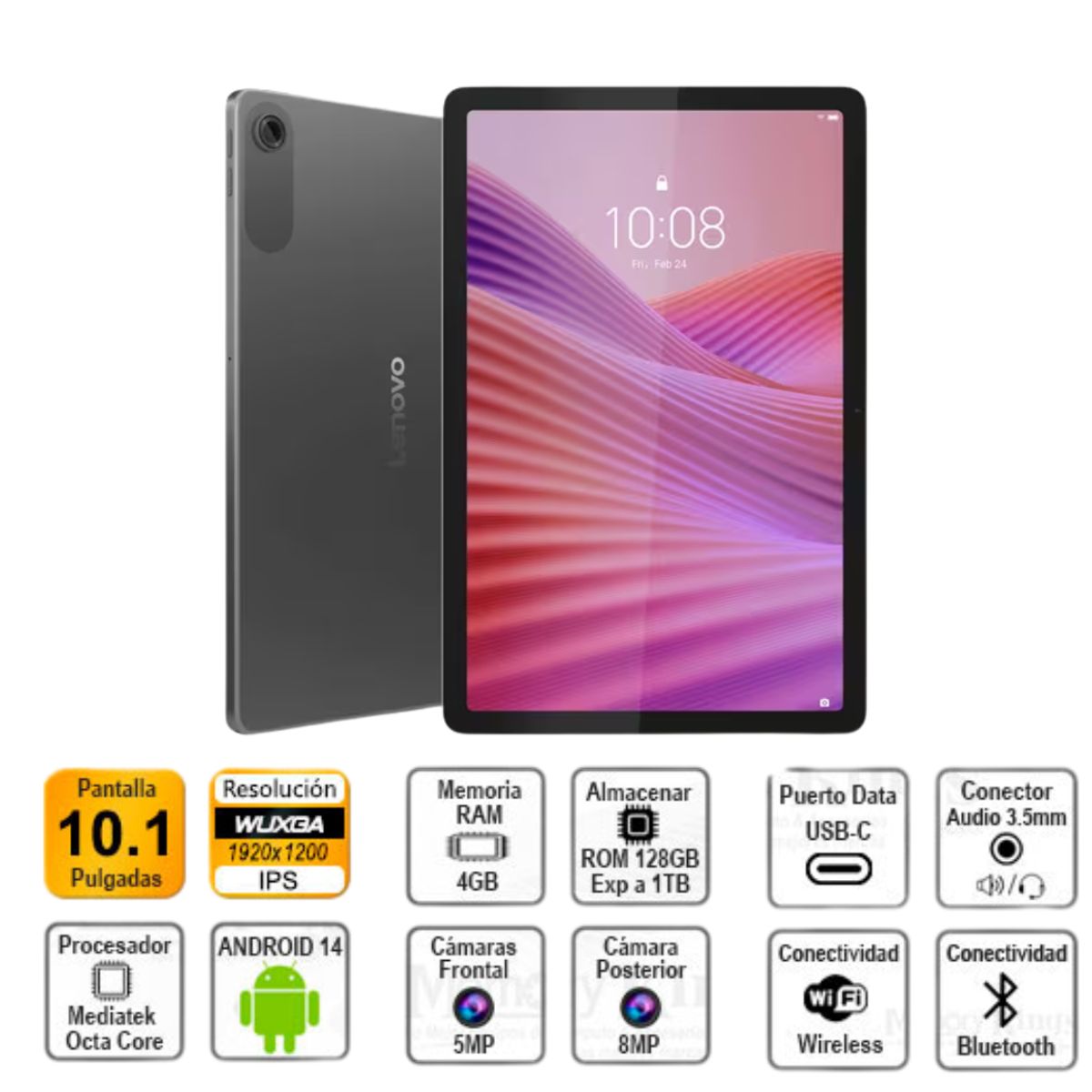 LENOVO - Tablet Lenovo TB311FU Tab + Folio Case 101 FHD WiFi 4GB128GB + Lenovo Buds E310