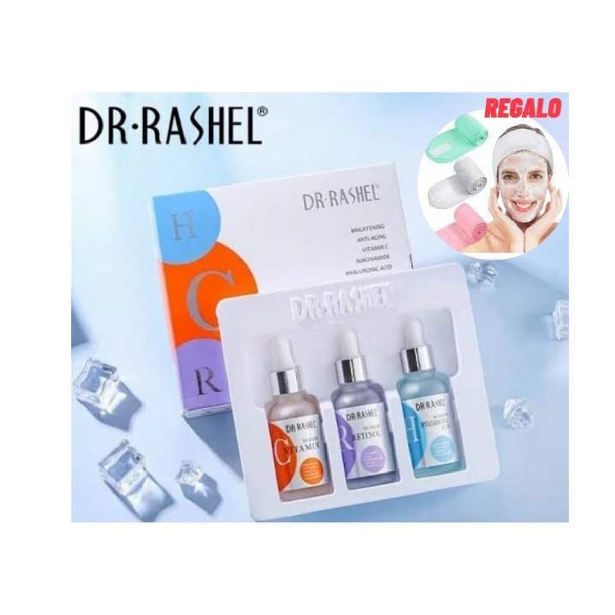 GENERICO - Kit Serum 3 en 1 Vitamina C Ácido Hialuronico Retinol 30ml - DR RASHEL
