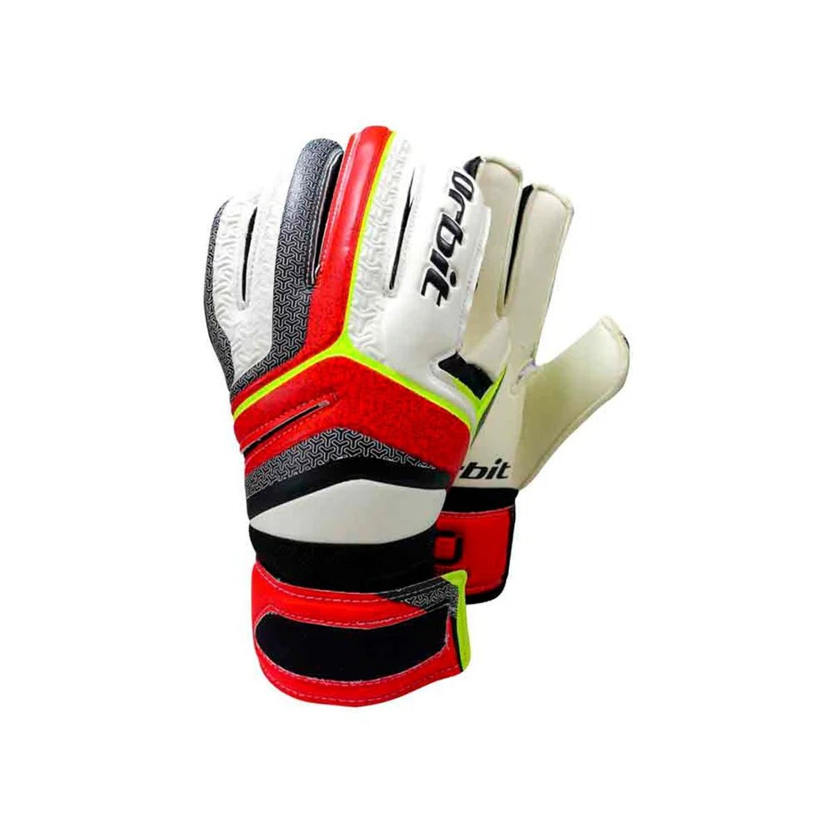 ORBIT - Guantes de Arquero con Varilla warriors blanco con rojo Talla 8