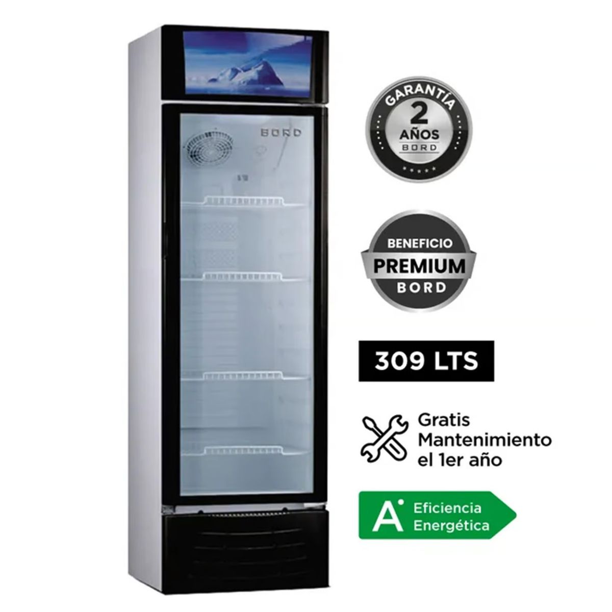 BORD - VISICOOLER VITRINA EXHIBIDORA BORD EX309-M 309 LT