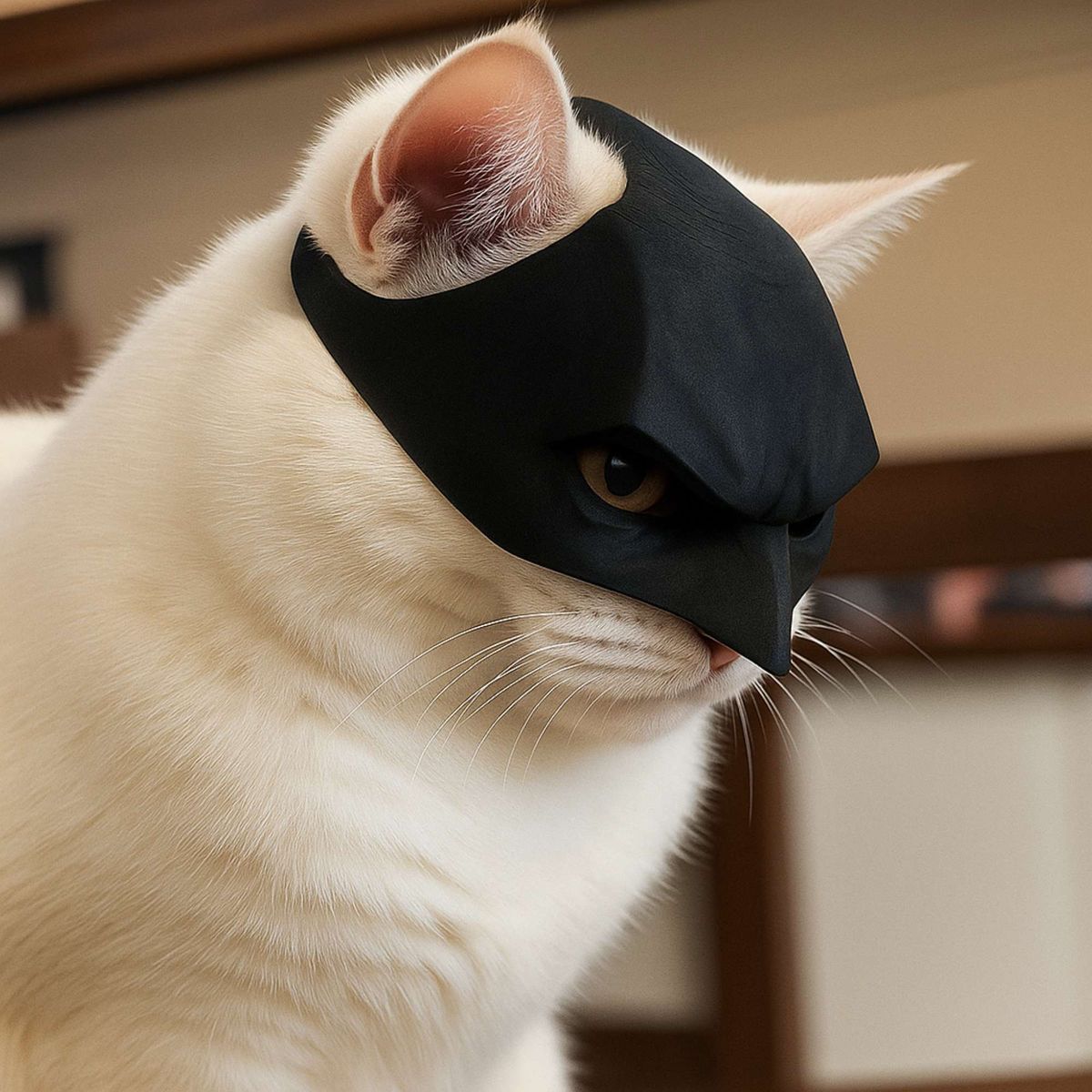 GENERICO - Máscara de Batcat- Disfraz de Mascota para Halloween Talla S
