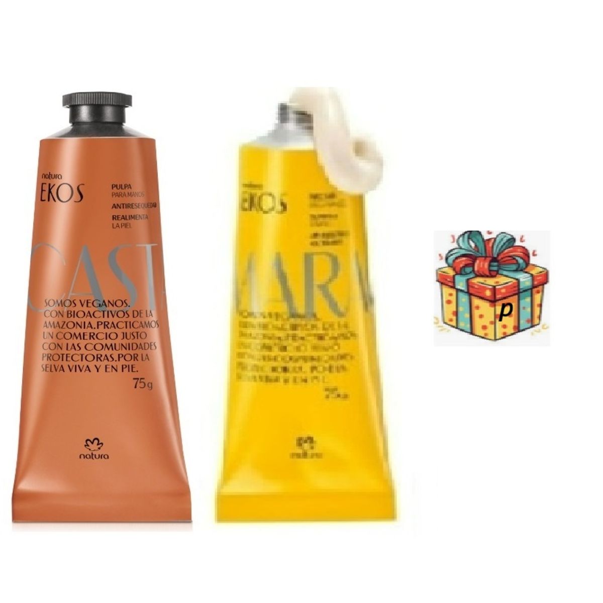 NATURA - Pulpa para manos maracuya y castaña 75g ekos y regalo