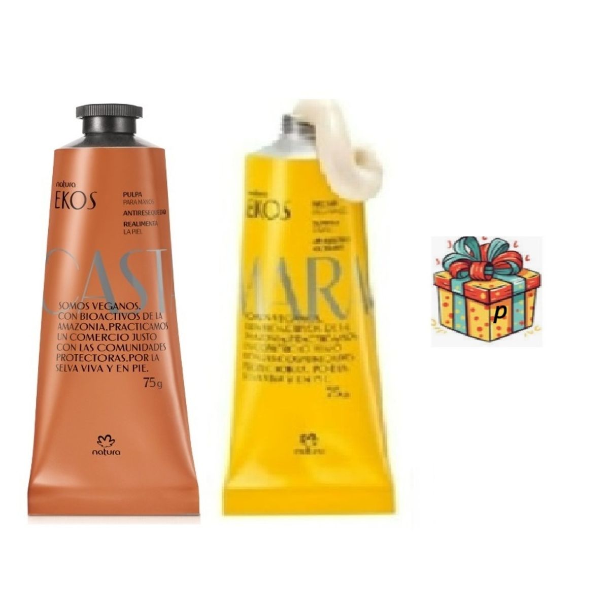 NATURA - Pulpa para manos maracuya y castaña 75g ekos y regalo