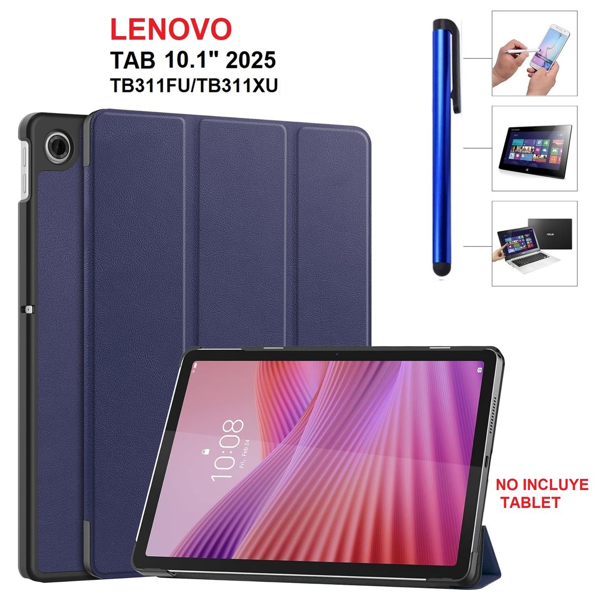 GENERICO - Case Imantado + Lapiz Tactil para Lenovo Tab 10.1 2025 TB311FU TB311XU