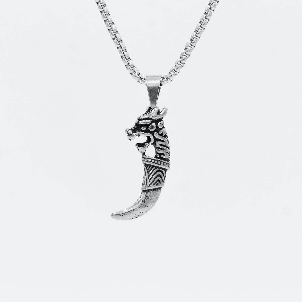 GENERICO - Collar Dragon acero inoxidable 60cm