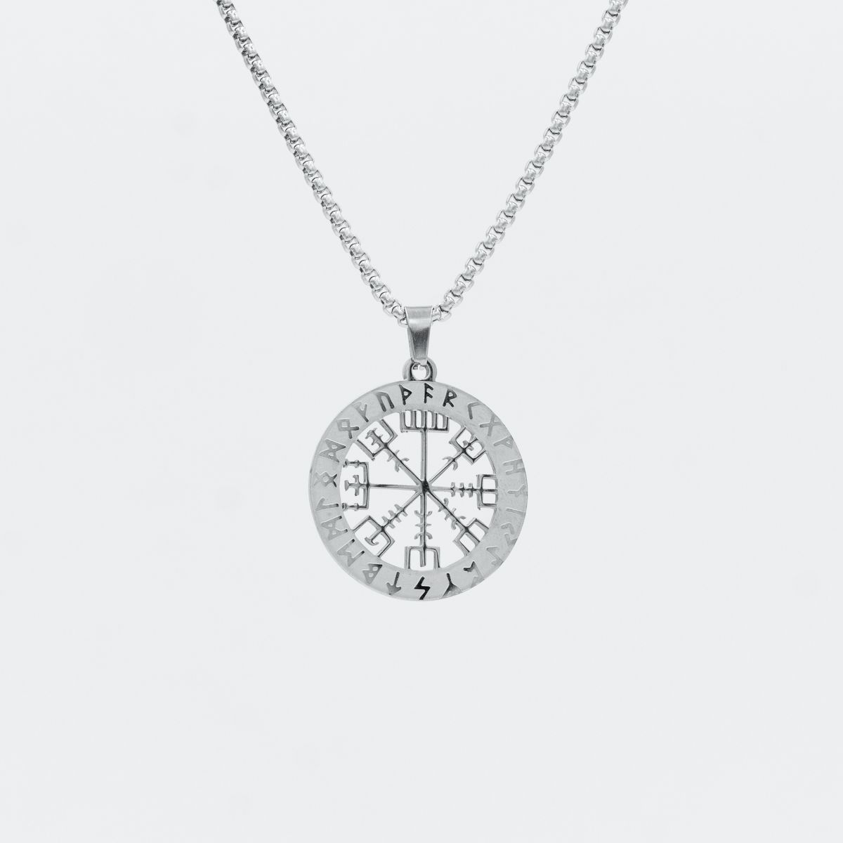 GENERICO - Collar Rune acero inoxidable 60cm