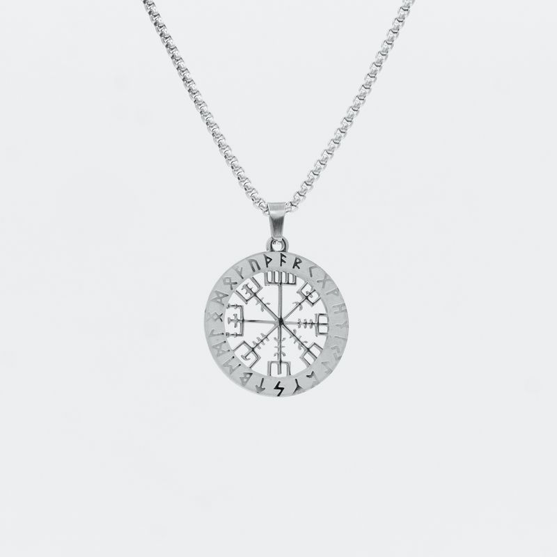 GENERICO - Collar Rune acero inoxidable 60cm