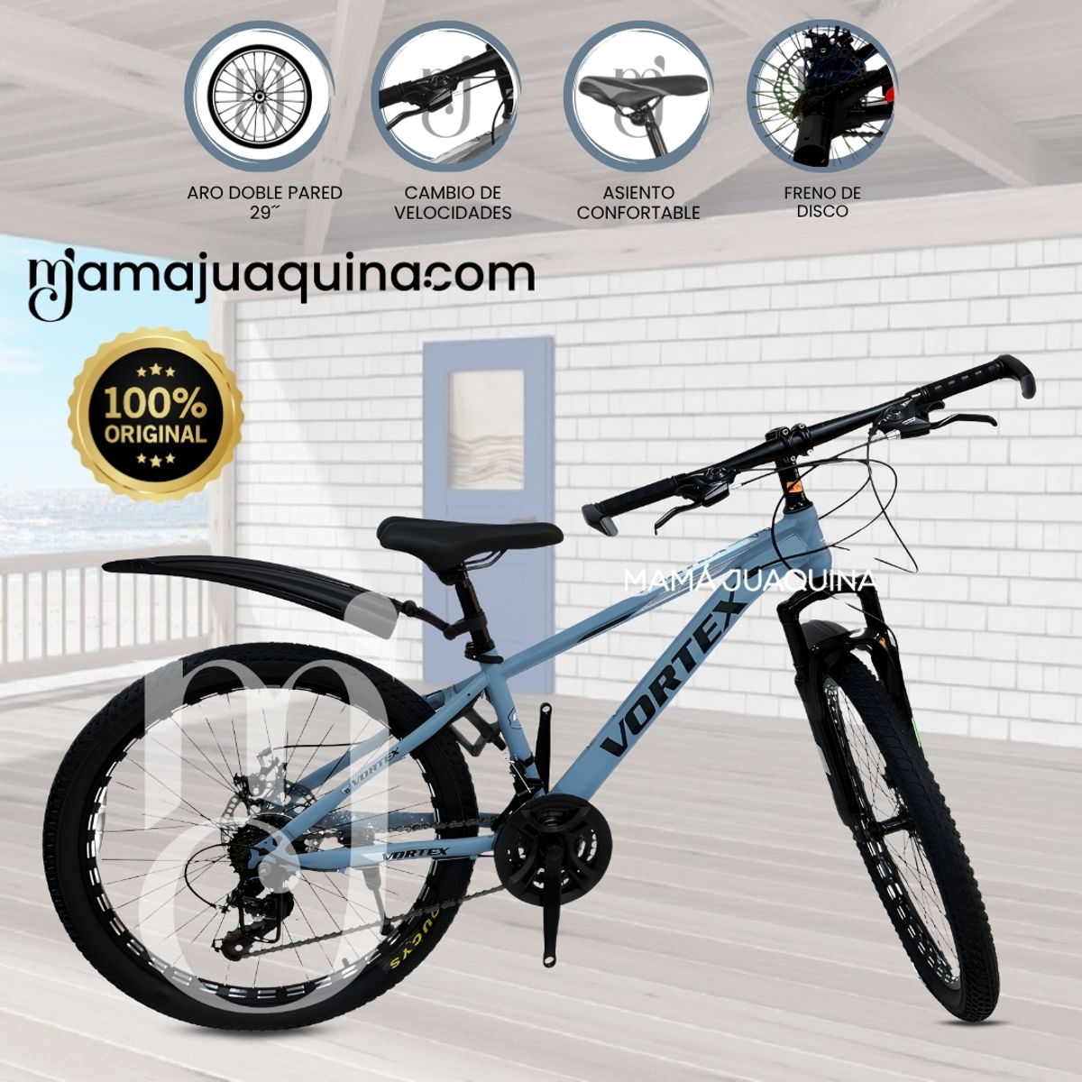 VELOX - Bicicleta Deportiva Aro 29 «LINEAL VORTEX» Light Blue
