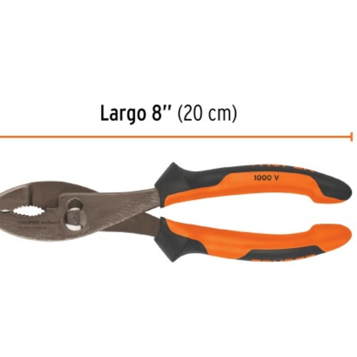 TRUPER - ALICATE DE MECANICO, COMFORT GRIP 8" (20CM)  - TRUPER 13065