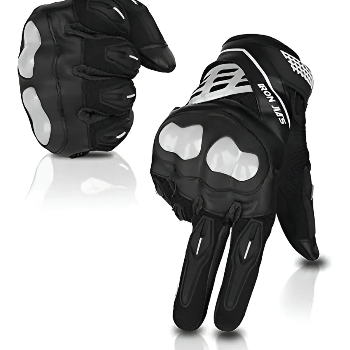 JET - Guantes Para moto  Racing Con Proteccion Dedos y Nudillos +Touch Talla L