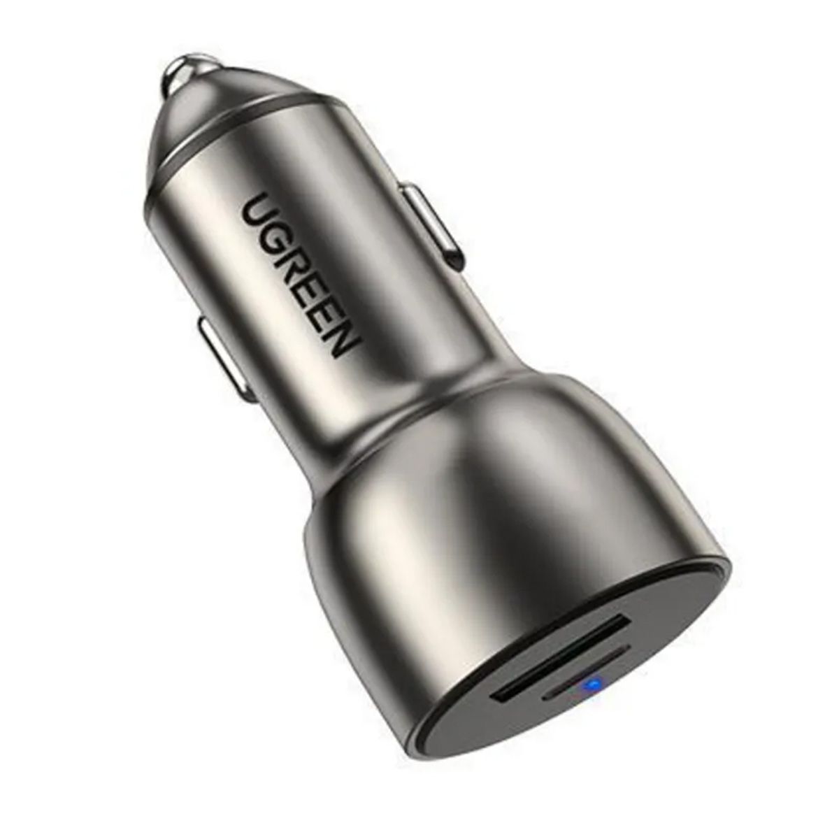 UGREEN - Cargador de Auto Dual USB-C y USB-A de Carga Rápida en Aluminio CD213