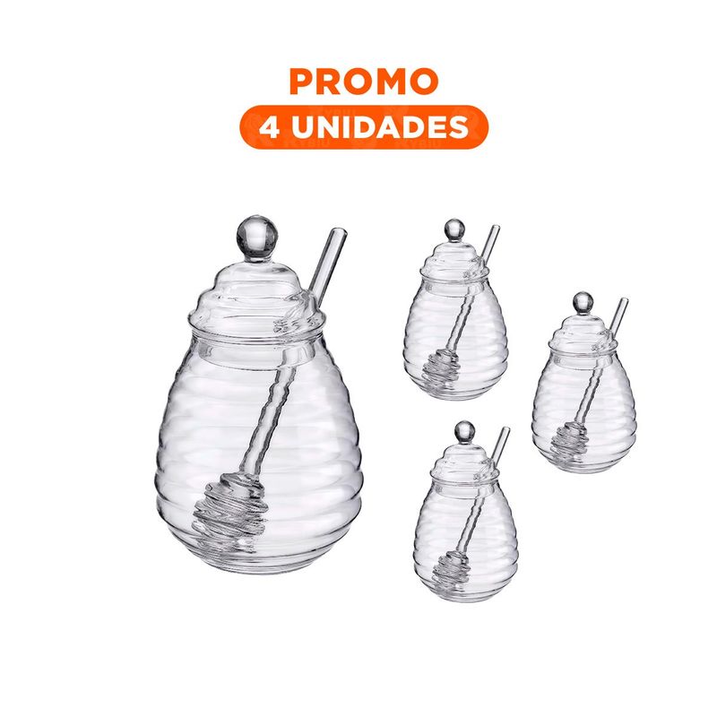 RYBIU IMPORT - Pack4 Tarro Portatil para Conservacion de Nectar