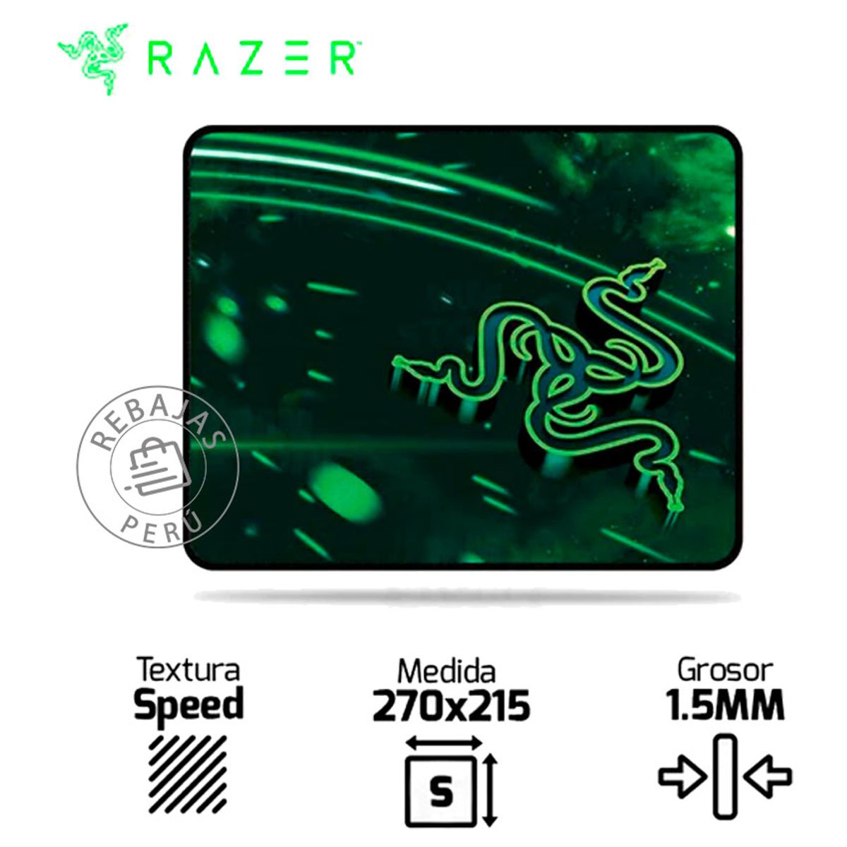 RAZER - Pad Mouse Razer Goliathus Cosmic Speed S 27x21cm Antideslizante