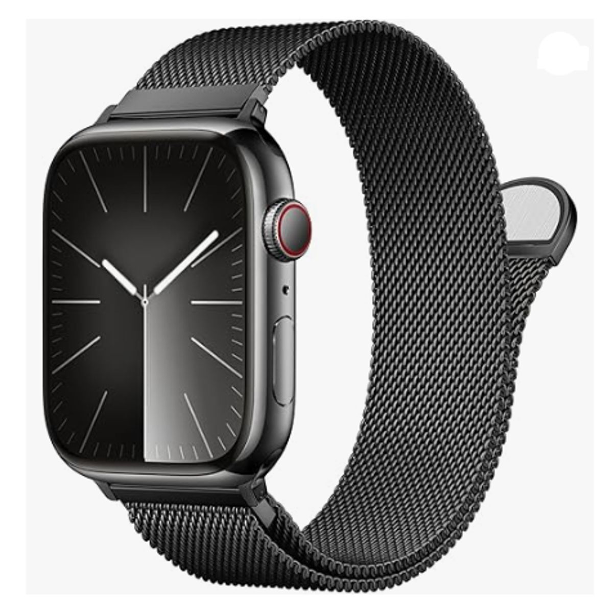 GENERICO - Correa Milanesa para Apple Watch 45mm - NEGRO