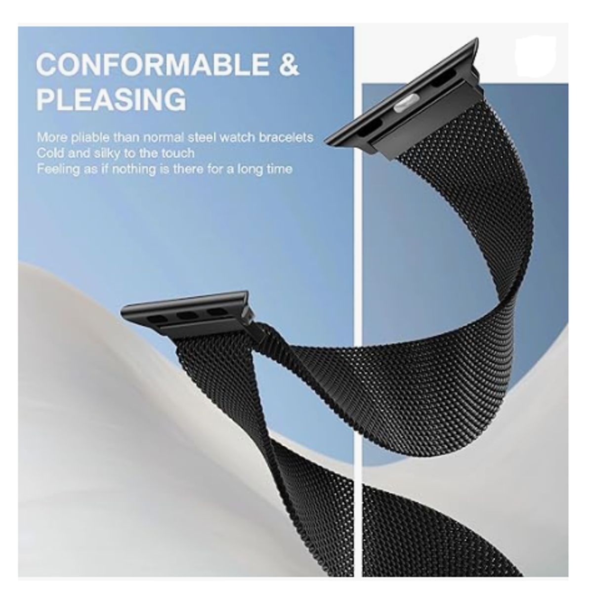 GENERICO - Correa Milanesa para Apple Watch 45mm - NEGRO