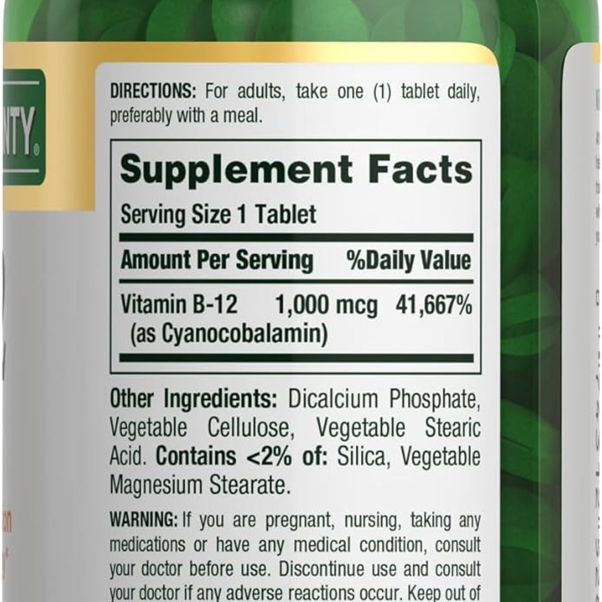 NATURES BOUNTY - Natures Bounty’s  Vitamina b12-200 tabletas