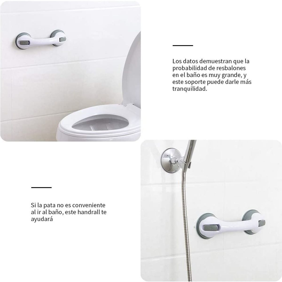 GENERICO - BARRA DE AGARRE CON VENTOSA DE 12 PULGADAS 1 und