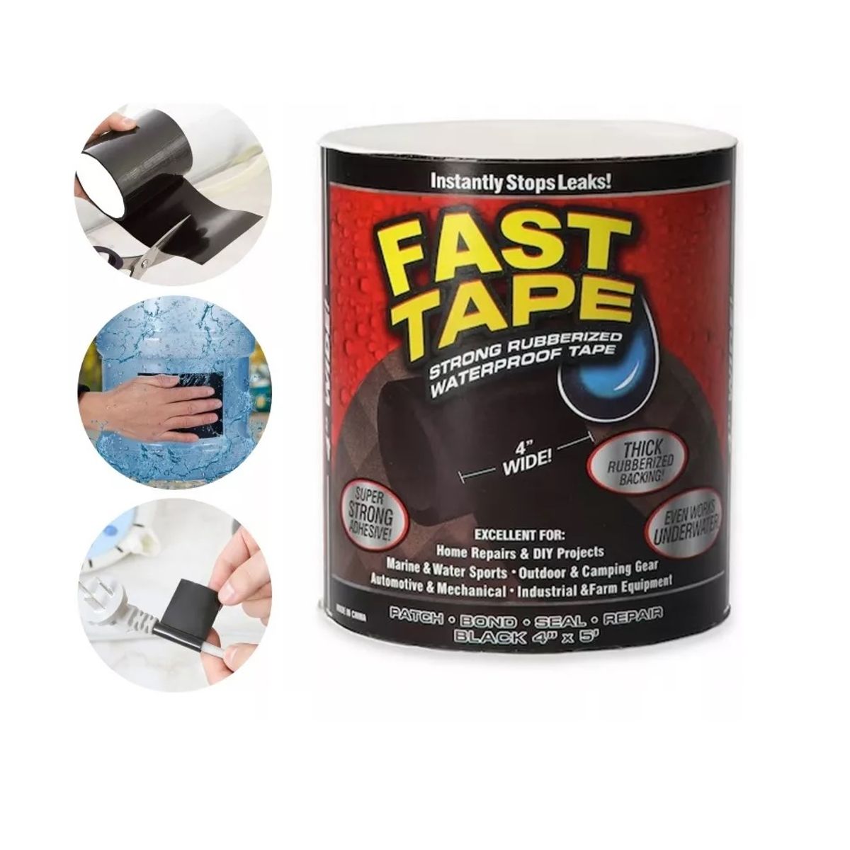 GENERICO - CINTA ADHESIVA IMPERMEABLE SUPERFUERTE PARA FUGAS