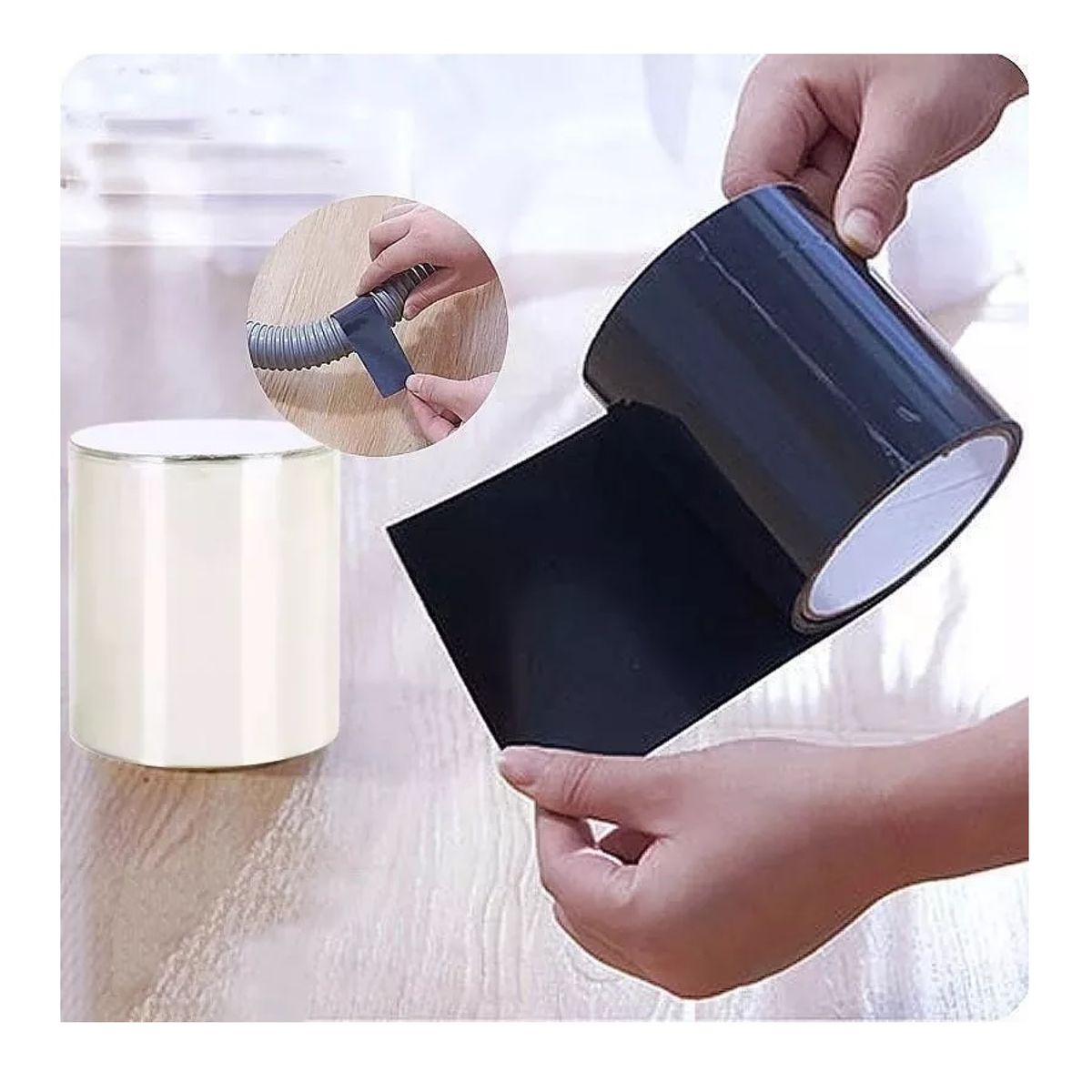 GENERICO - CINTA ADHESIVA IMPERMEABLE SUPERFUERTE PARA FUGAS