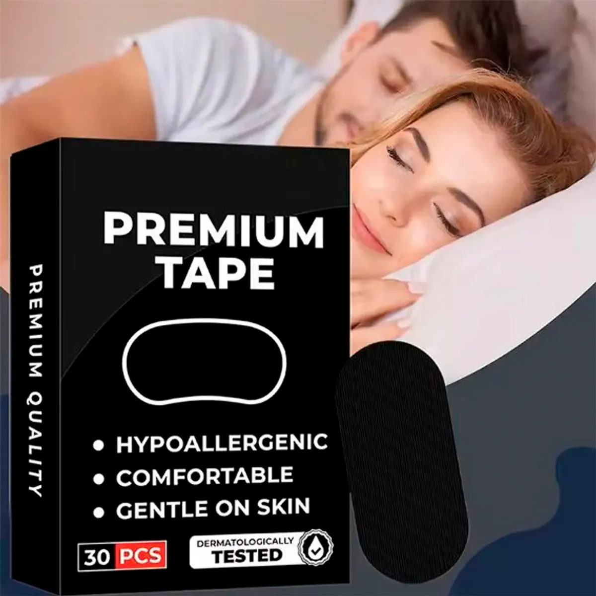 GENERICO - Parches Cintas Bucales para dormir, respiración nasal antironquidos Caja x 30 Unid.