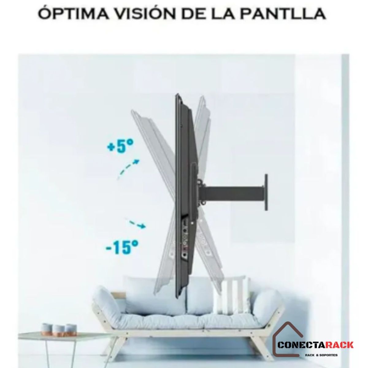 NACIONAL - Rack De Pared Movil 32 - 65" Solo 1 Brazo giratorio 180°.