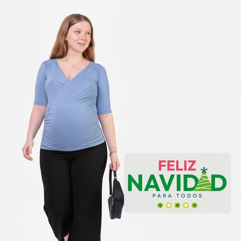 MOMMYLAND - BLUSA MATERNAL Y LACTANCIA CASUAL CUELLO V