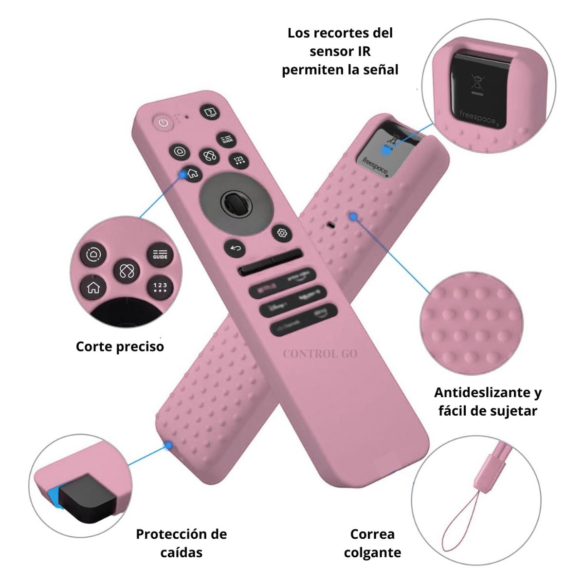 CASE - Funda Protector para Control LG Magic Mr25 - Rosa