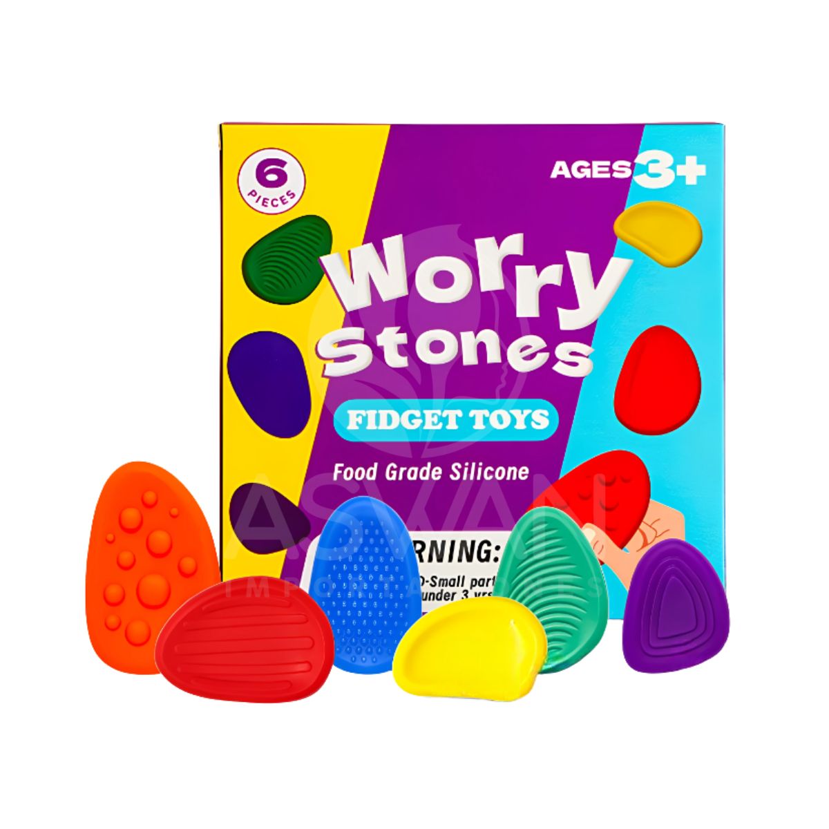 GENERICO - Set de 6 Piedras Sensoriales