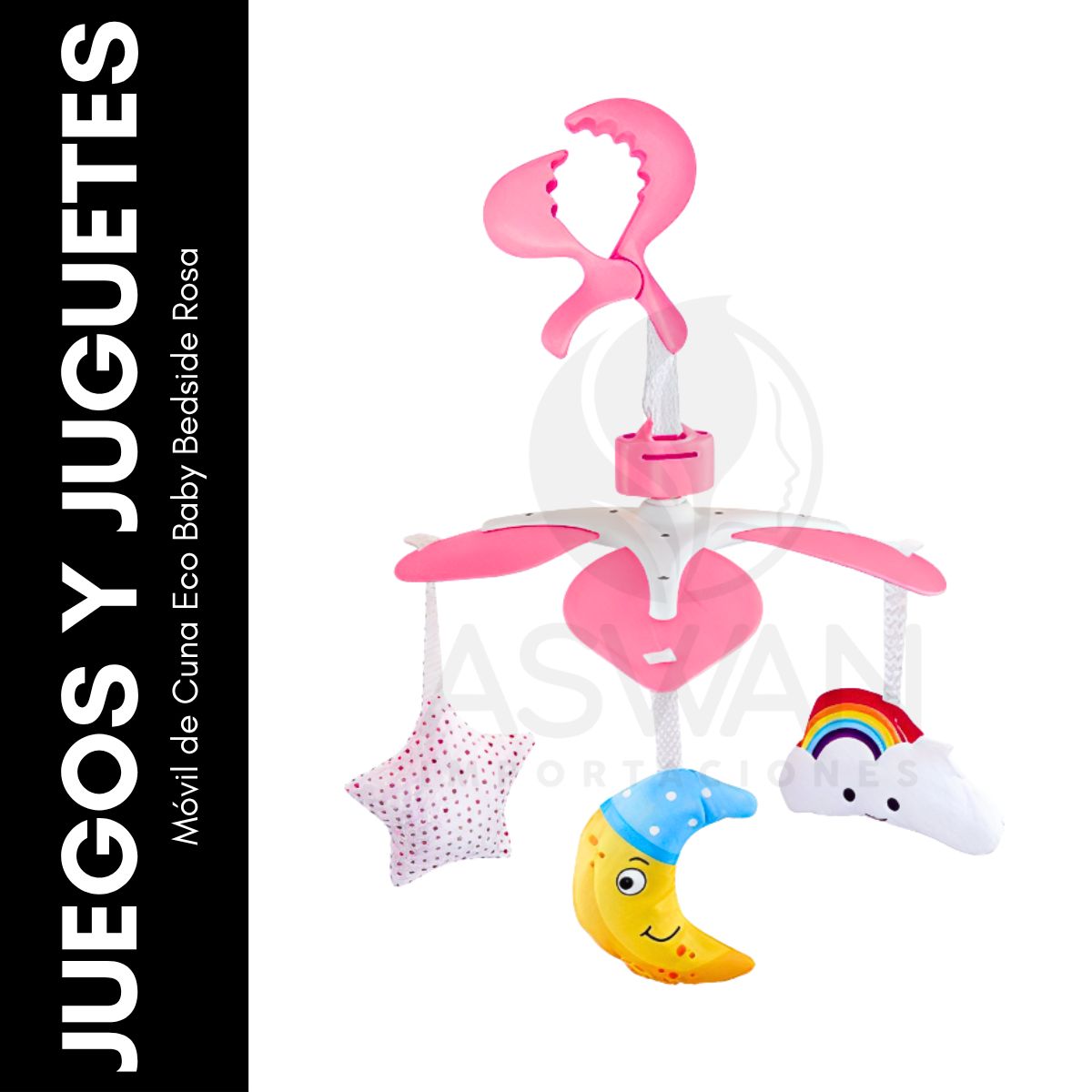 GENERICO - Móvil de Cuna Eco Baby Bedside Rosa
