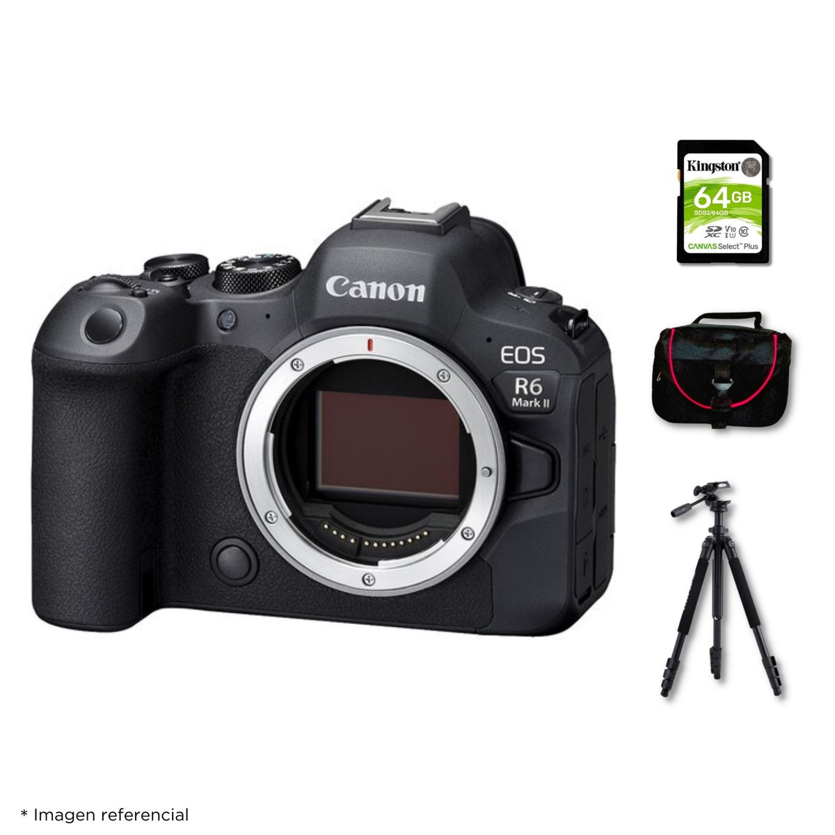 CANON - Cámara Canon EOS R6 Mark II Cuerpo Solo + Kit Deluxe